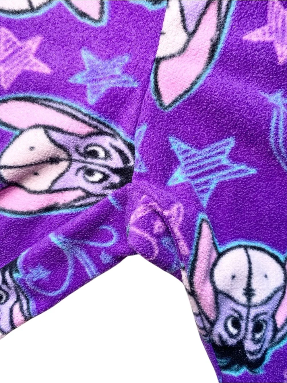 Disney Eeyore Purple Fleece Lounge Sleep Pants All Over Print Stars Size Large - Picture 10 of 10